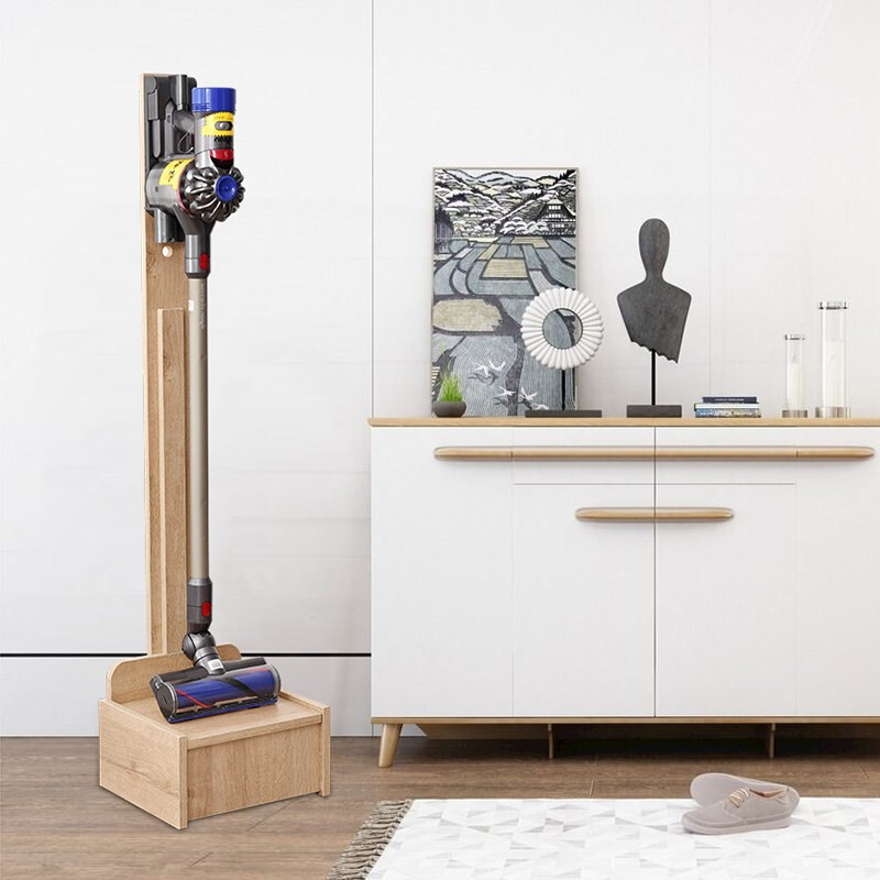 Bamboo Artisan (ZHUYIJIANG) vacuum cleaner storage rack V6V7V8V10v11 storage rack dyson floor stand hanger walnut color Dyson storage rack
