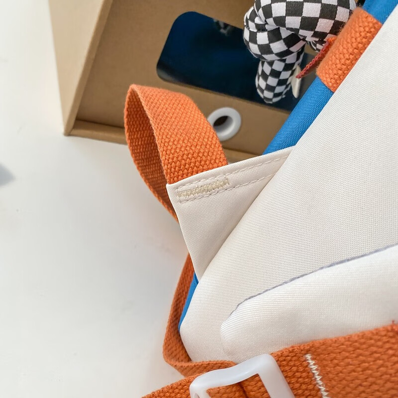 Double Star schoolbag for men, middle and high school students, backpack for women, large capacity, water-repellent, can hold 15.6-inch computer, gray with plaid pendant