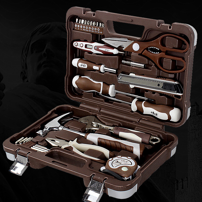 Hardware tool box set repair electrician's set multi-functional household manual combination with electric drill version E094 version E094 (cordless lithium electric drill)