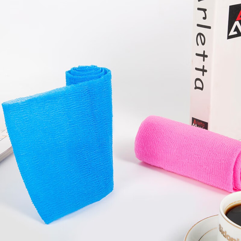 Japanese imported back rub artifact for men and women with long strip of bath flower poking back towel foaming bath towel strong bath towel QYK-062 blue 28x100cm/hard