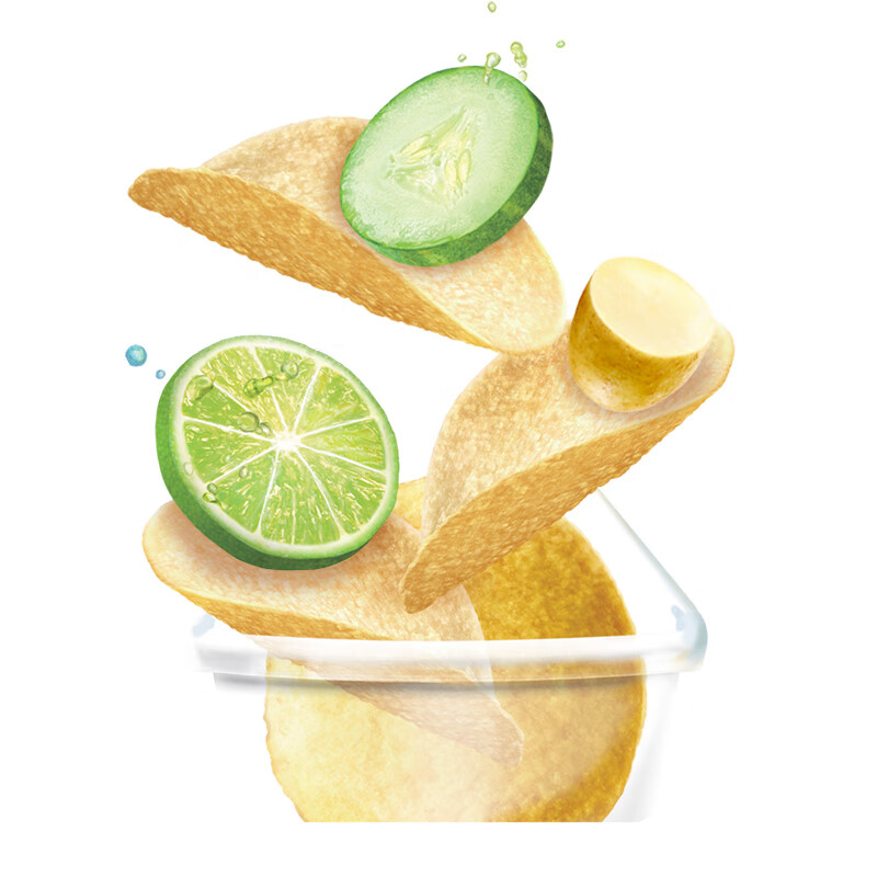 Lay's Potato Chips Snack Combination Pack Cucumber+Original Flavor+Lime 104g*3