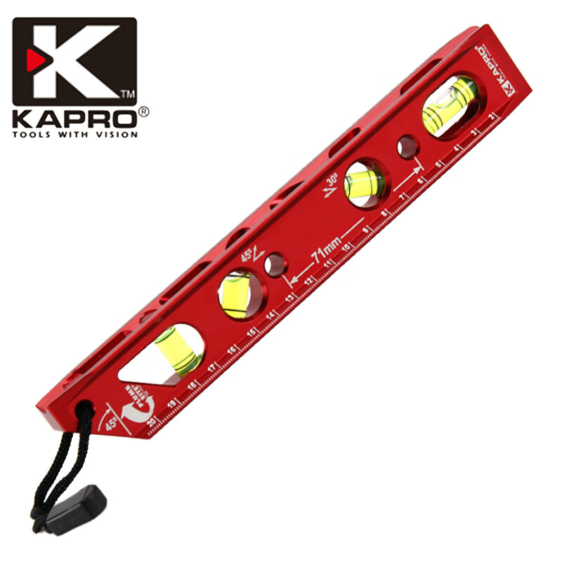 KAPRO Cape Road level high-precision solid die-cast strong magnetic pipe socket leveling meter with scale leveling level 925M 925M magnetic torpedo level (solid)