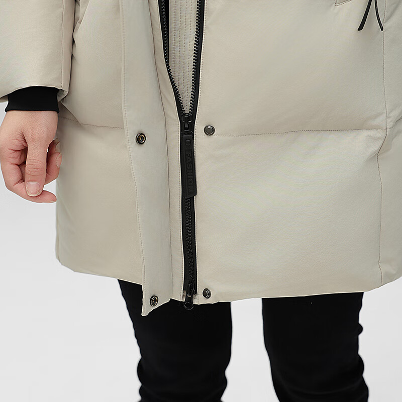 Flying in the Snow Down Jacket Women's Mid-Length Thickened Warm Winter Jacket 2025 New Fashion Slim Versatile Simple Winter Wear Oatmeal Color XL (170) (115-125 catties)