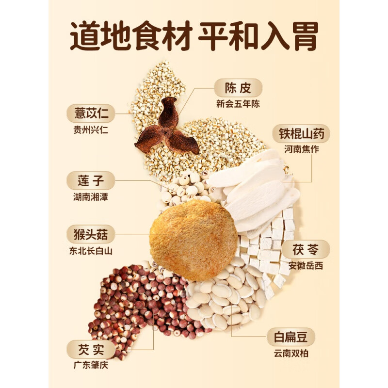 Gufuyou Ancient Bazhen Powder for overall health of the spleen and stomach, yam ready-to-eat nutritious breakfast meal replacement for children. Buy 4+3 7 cans. Regular customers choose it.