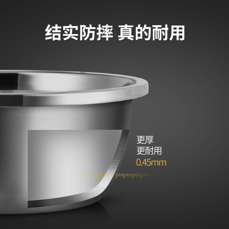 Cui Dahuang stainless steel basin and sieve five-piece set 304 steel enlarged and thickened vegetable basin drain and basin salad dressing basin