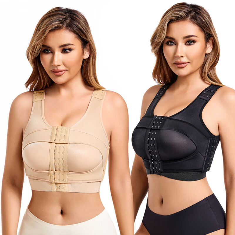 Olanshan postoperative special prosthesis fixed underwear female breast reconstruction shapewear without breast augmentation breast band shaping bra skin color (top pressure and bottom support) M
