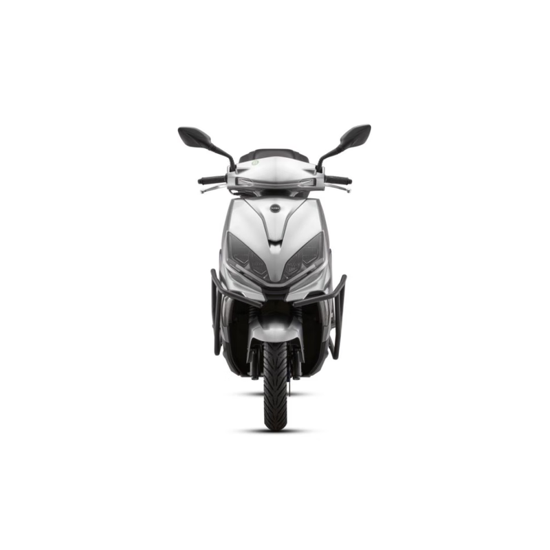 Qianjiang Jin 150 scooter fuel motorcycle, fuel-saving commuting, bumper + tail box, front and rear CBS, new silver gray