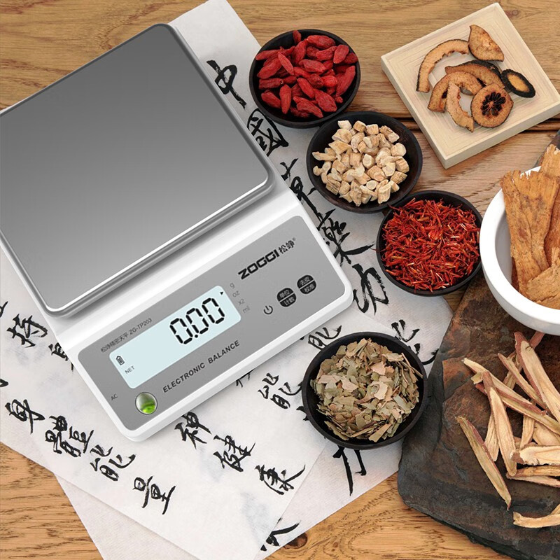 Songzhong German electronic balance scale 0.01g high-precision electronic scale gram precision laboratory analysis balance 0.001 gold traditional Chinese medicine jewelry gram scale 0.1g square plate - range 3kg accuracy 0.1g without weight