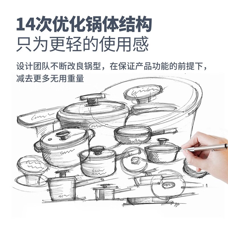 COOKER KING pot set, medical stone wok, non-stick pot set, oil-free smoke wok, frying pan, soup pot, three-piece set