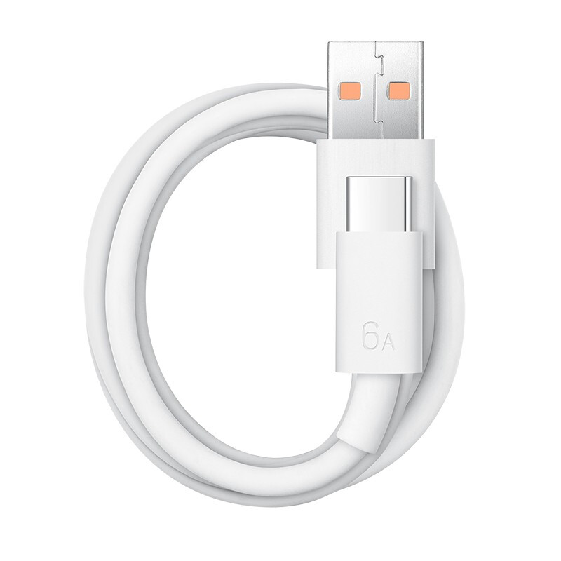Huawei original 6A data cable USB Type-A to USB Type-C/1m cable length/supports 66W (11V6A) charging white CC790