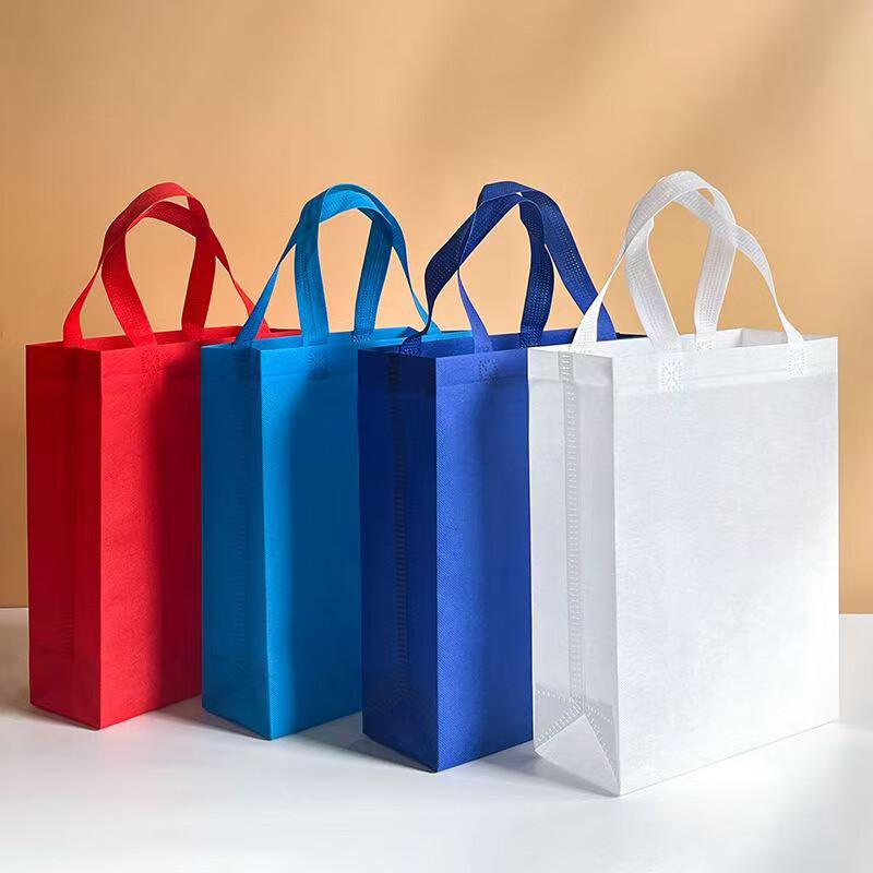 Yilan non-woven bag thickened gift bag handbag shopping eco-friendly bag red horizontal style 45*35*12 5 pieces