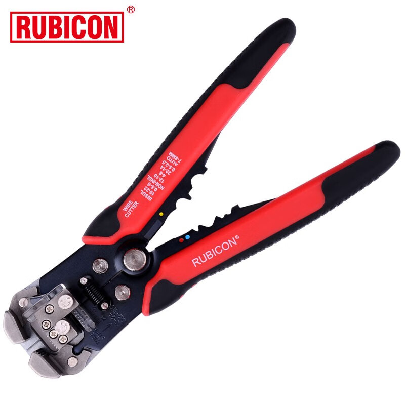 Robin Hood (RUBICON) automatic wire stripping pliers 0.2-6 square meters wire stripping pliers multi-functional wire cutting pliers terminal crimping pliers stripping T-shaped wires RKY-665 adjustable stripping length/multi-port crimping (made in Taiwan)