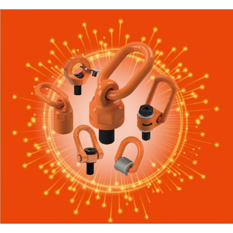 Bingyu 42Crm universal lifting ring lifting point rotating lifting ring 360-degree high-strength lifting ring screw mold lifting ear lifting device M22 M30*35 mm (small body)