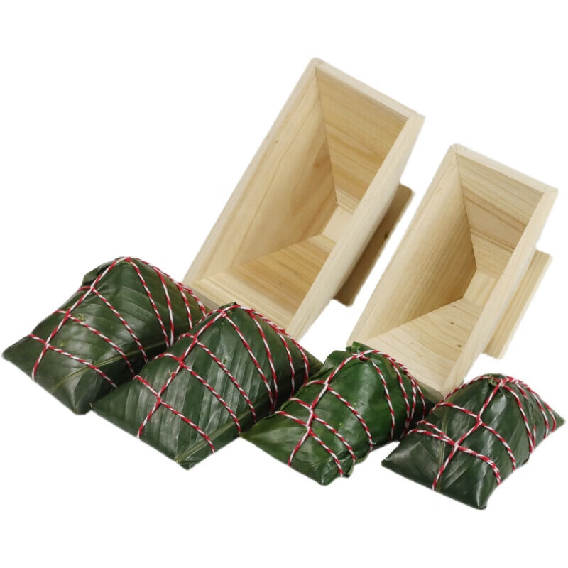 Luosu's new elongated rice dumpling making tool for beginners to quickly wrap large rice dumplings mold tool commercial solid wood medium size (wrapped and cooked finished product 0.8 catties)