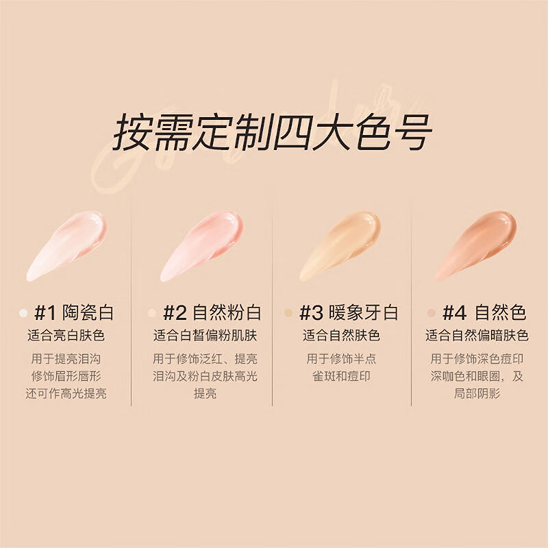 INTO YOU Liquid Concealer Liquid Repair Covering Face Moisturizing Concealer Multifunctional Repair and Brightening #C1 Gray Brown 1 Stick