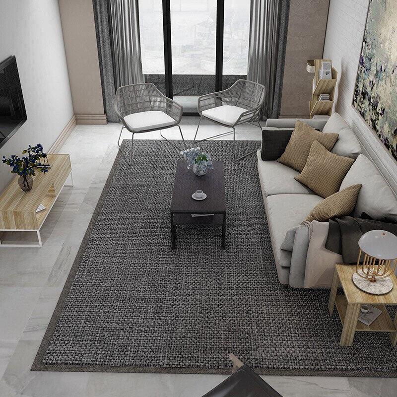 Shuaili coffee table living room small tea table double layer storage side table 100*50*42 black SL17086C