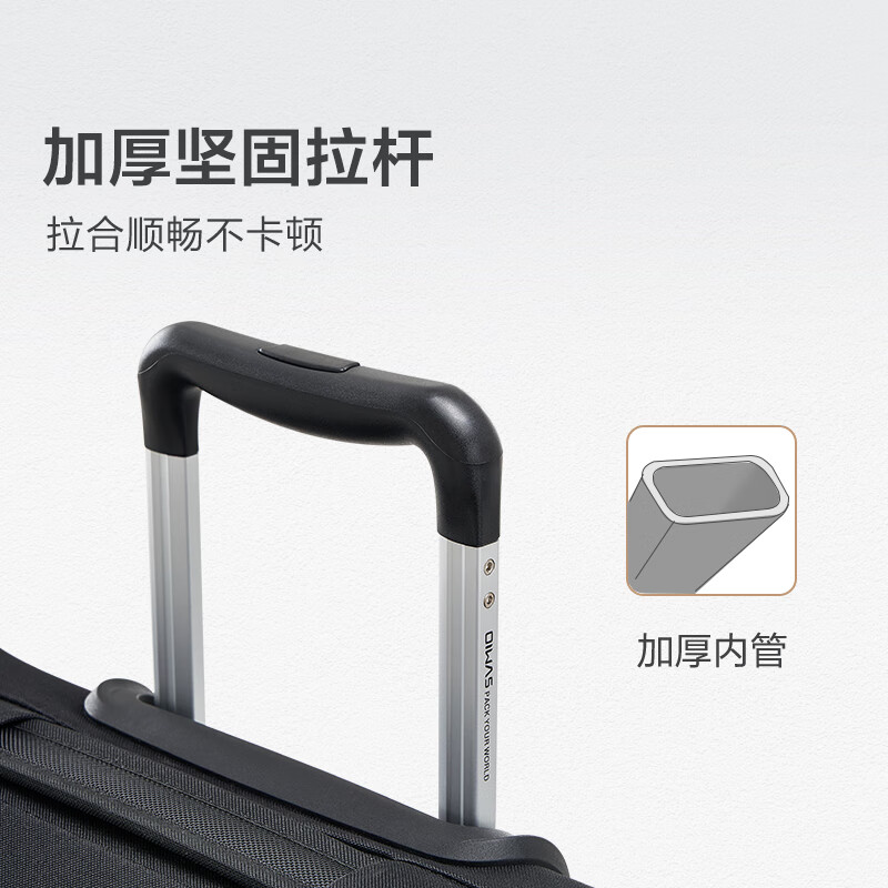 Hermes Oxford cloth suitcase checked trolley case 24 inches men's business large-capacity suitcase women's front open lid canvas box