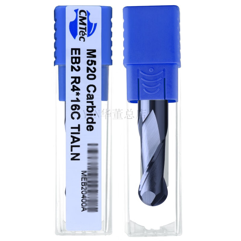 CMT Siemendek 60-degree tungsten steel ball end mill 2-edge round head CNC CNC carbide ball end mill can be customized-10R-20D-100L