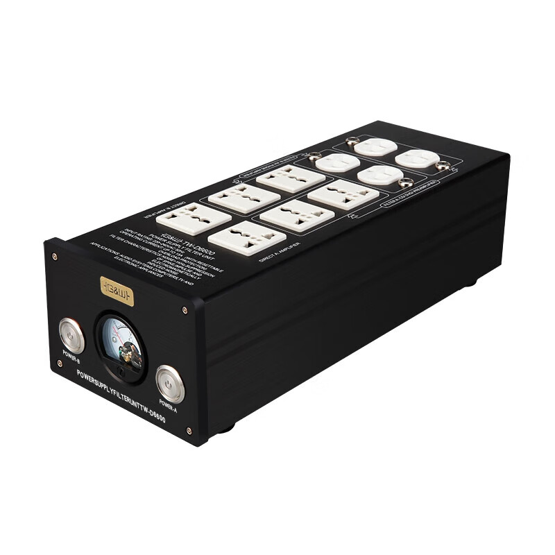 Suitable for Tsinghua Wu Gang power filter 220v lightning protection socket fever grade audio hifi anti-interference purifier dual-channel control silver (universal version)