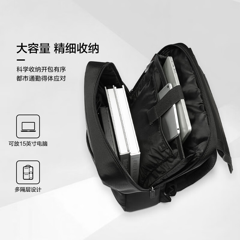 Samsonite Computer Bag Backpack 15-inch Laptop Bag Men's and Women's Backpack Business Handbag Travel Bag AH9
