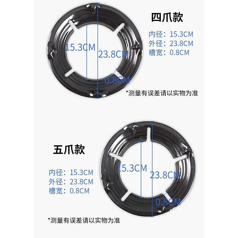 Qingshan Air Gas Stove Windproof Cover Fire Gathering Cover Universal Thickened Gas Stove Fire Gathering Ring Double-layer Stove Home Natural Gas Gas Stove Windproof Cover (Four Openings Black)