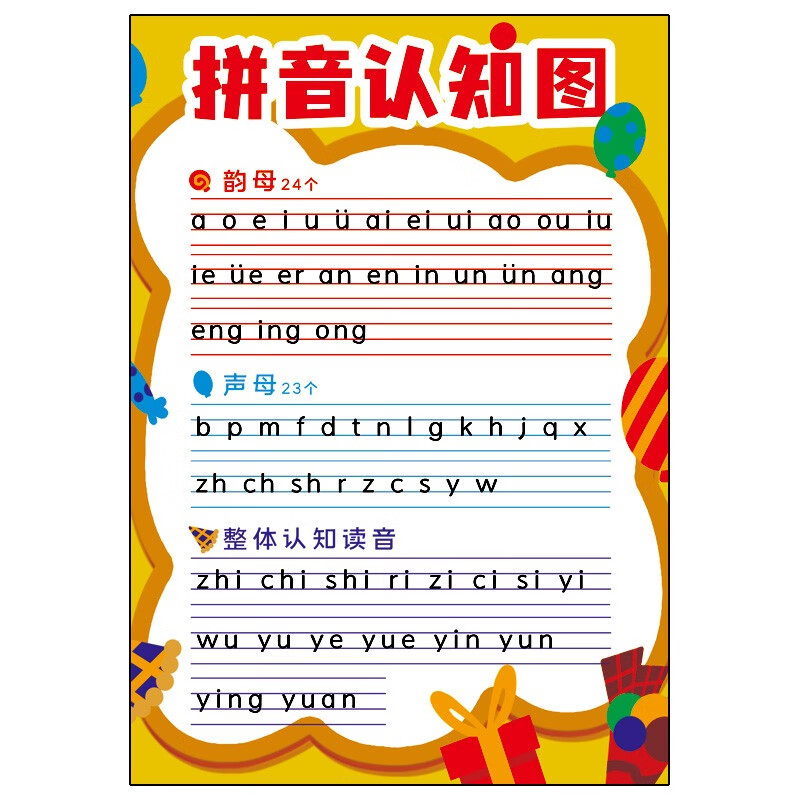 Pinyin formula song Pinyin cognitive map Pinyin alphabet early education enlightenment literacy card children's initial consonants and finals overall recognition of syllables first grade wall chart soft whiteboard 2-8 years old extracurricular books extracurricular independent reading holiday reading artifact money saving card summer homework summer transition from one to two summer vacation transition from primary school to junior high school