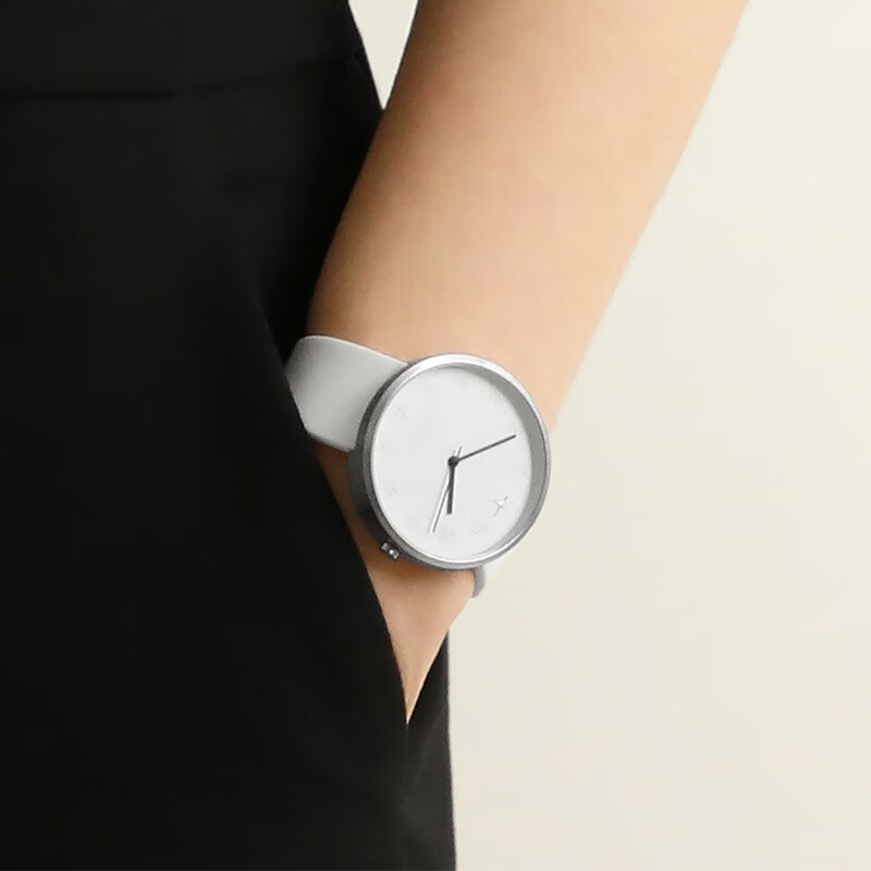 Douban reverse watch multi-color white trendy men's and women's couple watch waterproof watch electroplated stainless steel case