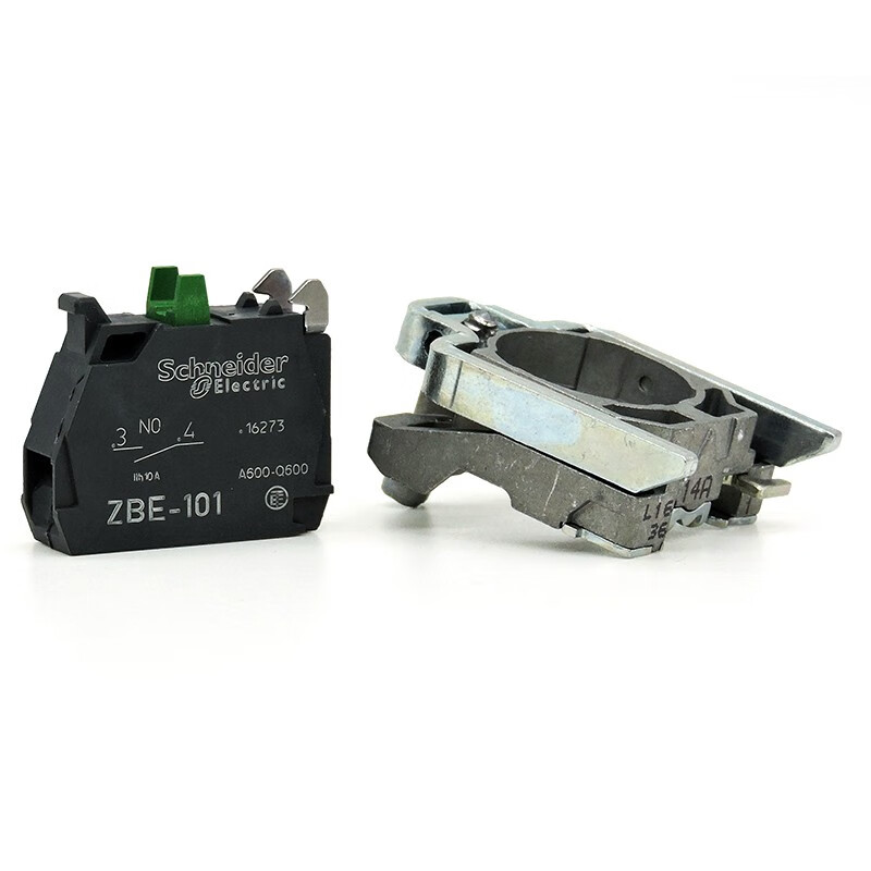 Original Schneider Electric brand XB4 button switch bracket contact contact ZB4 signal indicator LED light module ZBV 24V 230V ZB4-BZ101 normally open contact + bracket