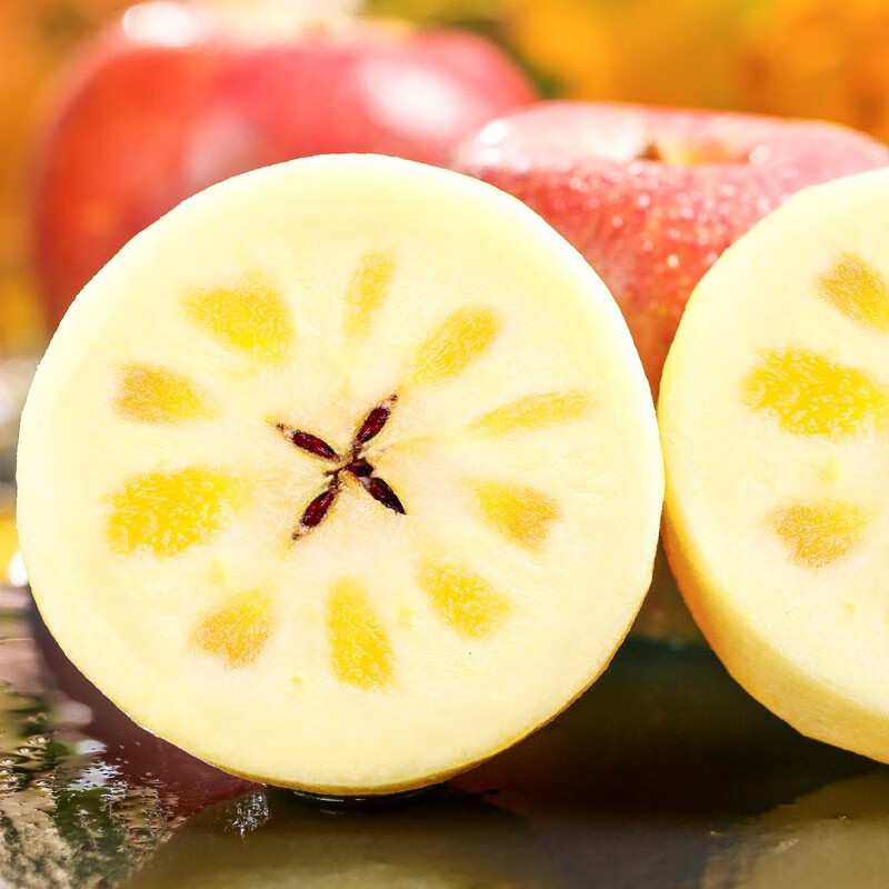 MIYUTAOYUAN Xinjiang Rock Candy Heart Apple, Red Fuji Ugly Apple, Fresh Seasonal Fruit Whole Box, Full Box of 10 Jin, Selected 75-90mm, Net Weight 8.5 Jin