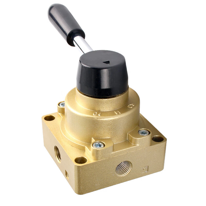 PUEKA pneumatic cylinder air valve switch manual valve HV-02 three-position four-way pneumatic manual rotary valve HV-03