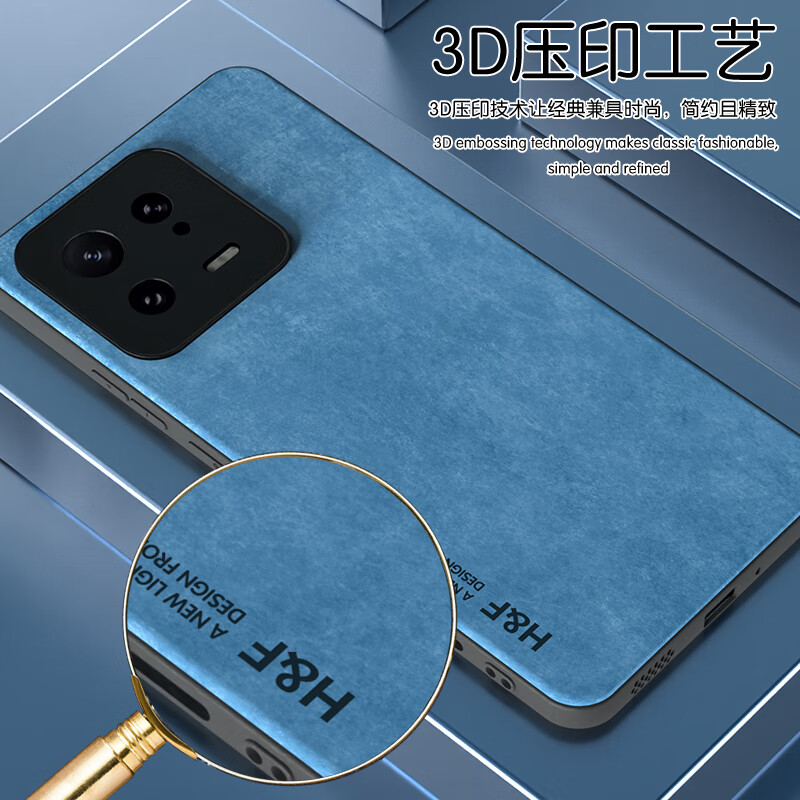 Heat Suitable for Xiaomi Mi 13 Mobile Phone Case, Xiaomi Mi 13 Protective Cover, Upgraded Skin Feel Sheepskin Matte Lens, All-Inclusive Men's and Women's Silicone - Jingye Black