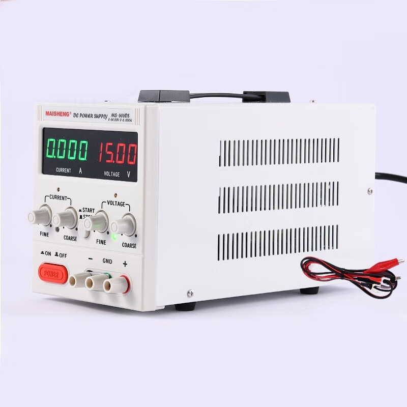MAISHENG adjustable DC regulated power supply high power factory test aging electroplating experiment charging mobile phone repair MS152D S1 short box (0-15V0-2A) three displays