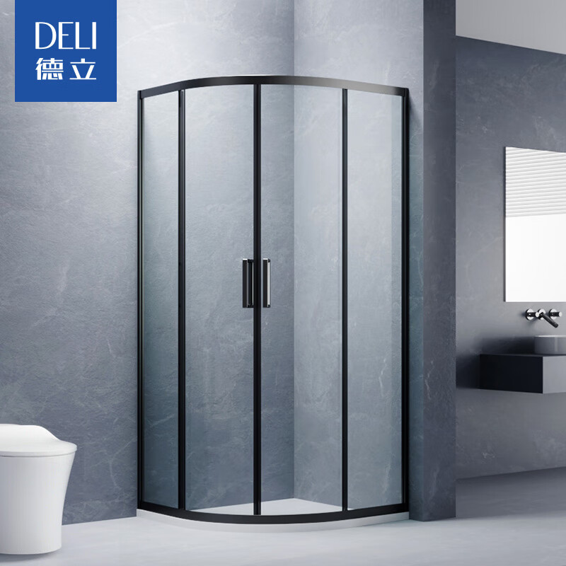 Yunqi Gedli shower room household Internet celebrity overall simple curved sliding door partition bath room shower room toilet SO1