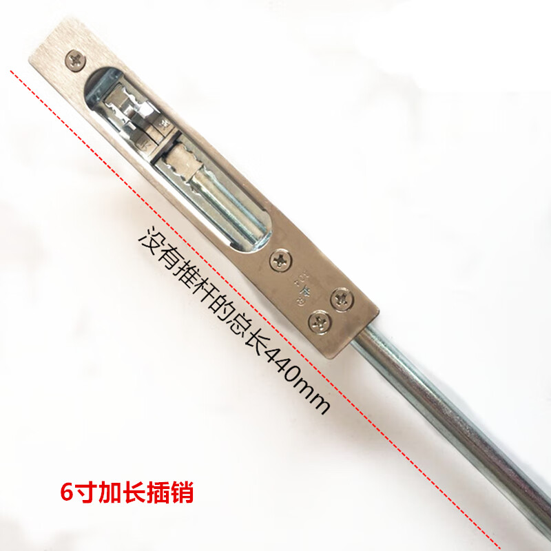 Suizhiyu 6-inch heaven and earth bolt 304 stainless steel 8-inch concealed bolt extended toothed push-pull rod fire door lock 6-inch extension 45CM heaven and earth bolt 304