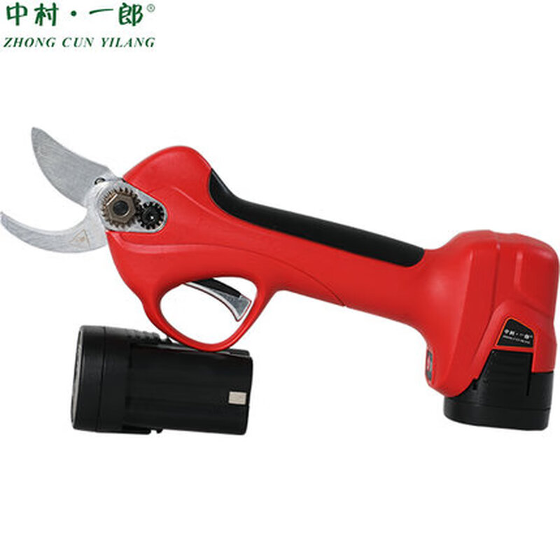 Ichiro Nakamura electric pruning shears for fruit trees, rechargeable household electric shears, powerful thick branch shears, garden wireless scissors 25MM with two lithium batteries, anti-pruning hand protection chip