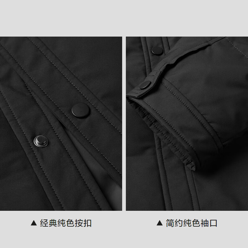 Heilan House (HLA) Men's Light Business Fashion Lapel Down Jacket Men's Winter HWRAW4W021A Black 55 L 175/92A Recommended 137~150 catties