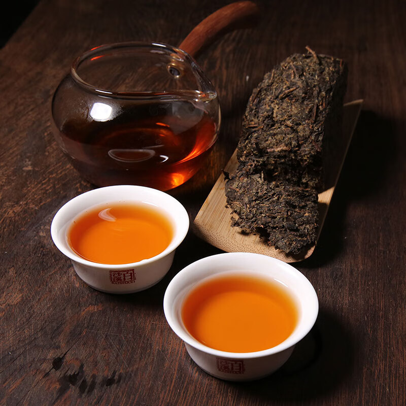 Little Senior Sister Reviews Tea Baishaxi Handmade Fu Brick Golden Hua Fu Brick Tea Traditional Dabai Brick Anhua Black Tea 200g 2013 Handmade Fu Tea