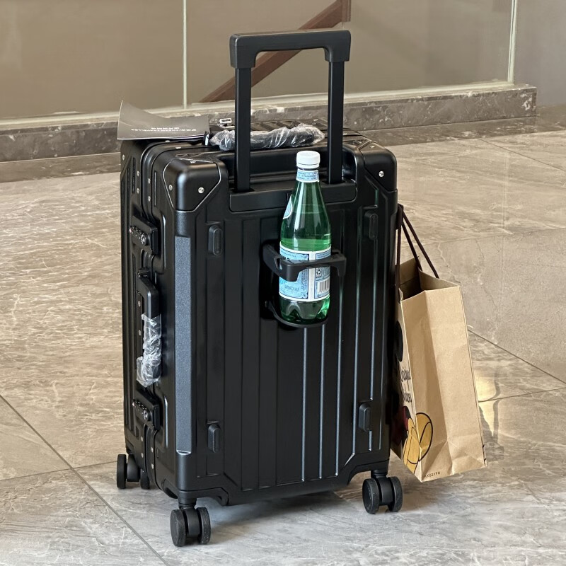 Dream traveler large capacity suitcase aluminum frame trolley case universal wheel overseas suitcase for men and women 30 inches matte black