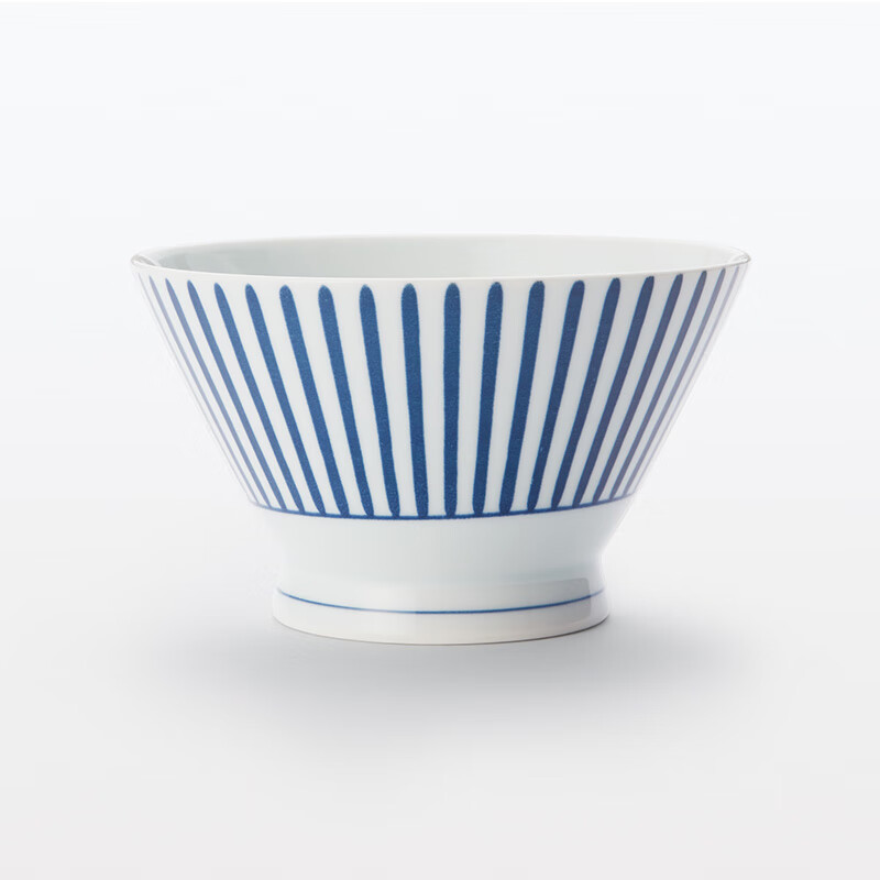 MUJIMUJI Hasamiyaki rice bowl, bowl, tableware, porcelain bowl, bamboo hat bowl, home use, horsetail pattern, diameter 12.5cm