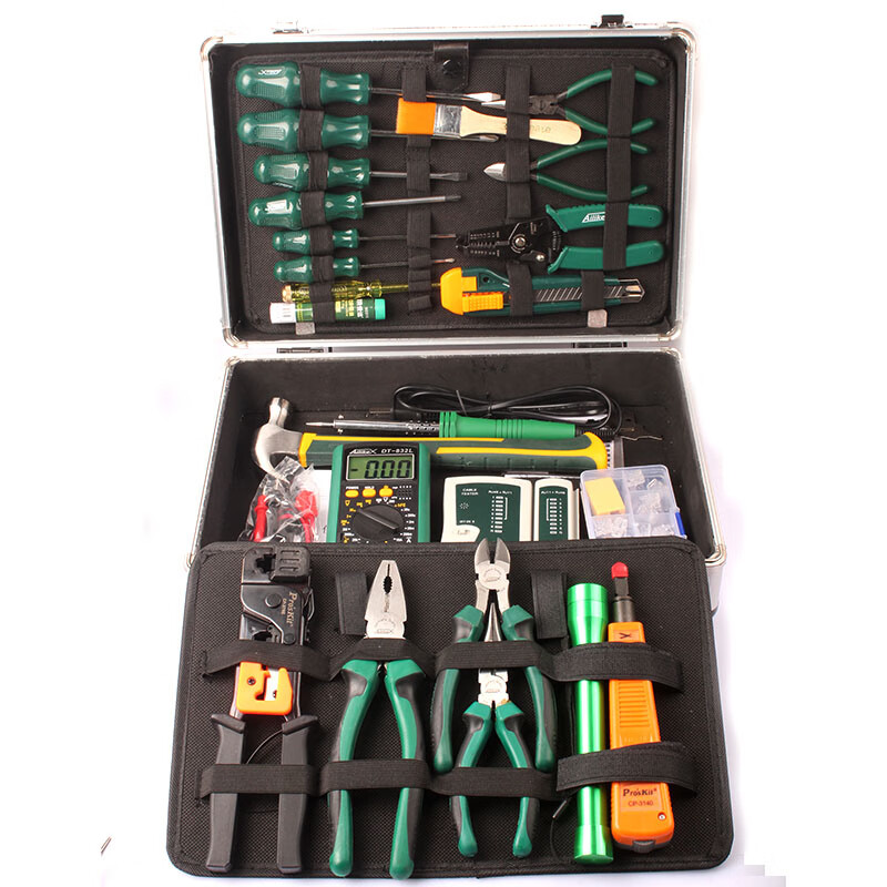 YP-46 pieces of weak current network maintenance tool combination set monitoring telecommunications wiring tool box multimeter network clamp