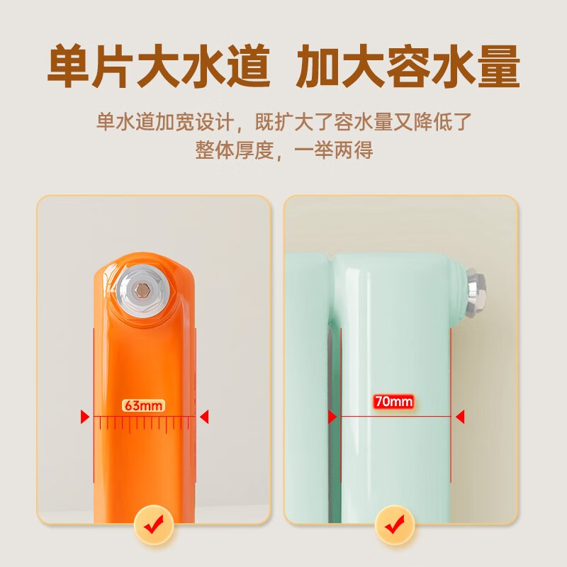 St. Lawrence steel large water radiator household water heating wall-mounted radiator customized whole house heating living room bedroom heating minimum order three columns, steel 7063 high 600mm*1 column