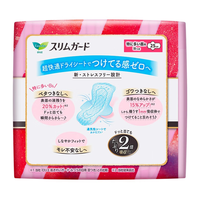 Leerya Kao imported zero-touch extra-thin extra-long multi-day sanitary napkin 25cm 19 pieces Jingdong self-operated sanitary napkin