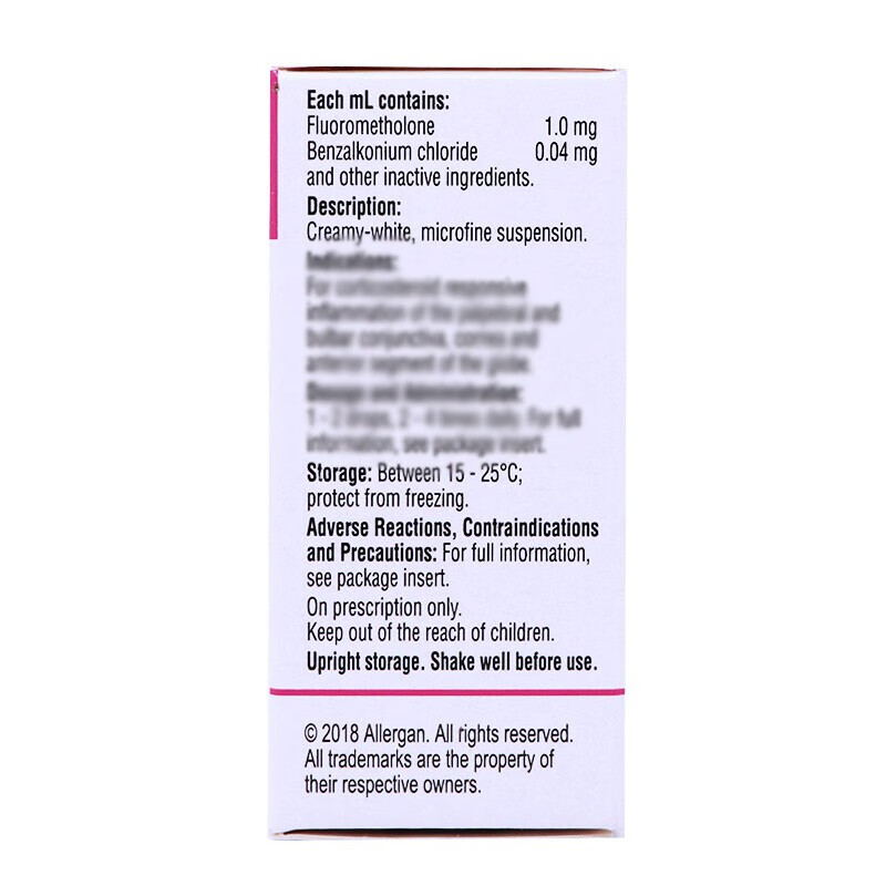 Original imported Eflon (FML) Fluorometholone Eye Drops 0.1% (5mL 5mg)
