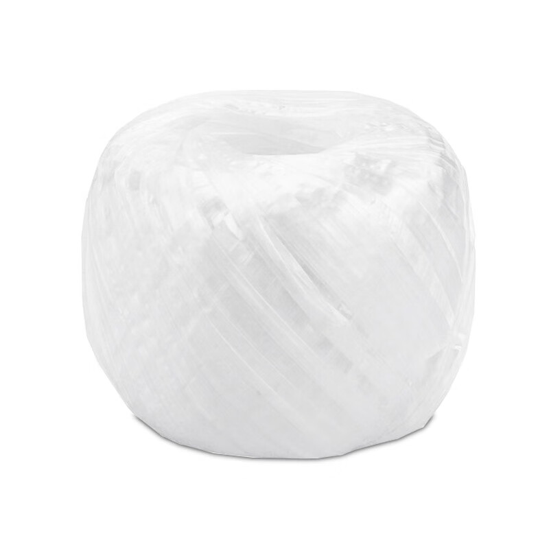 Jiuqiangu Packing Rope, Bundling and Packing Plastic Rope, Nylon Packing Rope, Packing Belt, Warehouse Packaging Rope, Grass Ball Rope, Thickened, Wear-Resistant, No Hurt to Hands, White 150g/Roll About 110 Meters