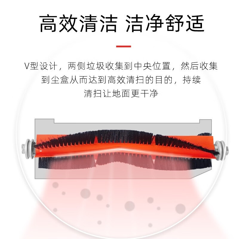 Jianlang suitable for chasing W10 PRO no-clean sweeping robot accessories W10 main brush roller brush filter side brush filter element mop holder disc rag dust box cleaning liquid cost-effective half-year quantity set
