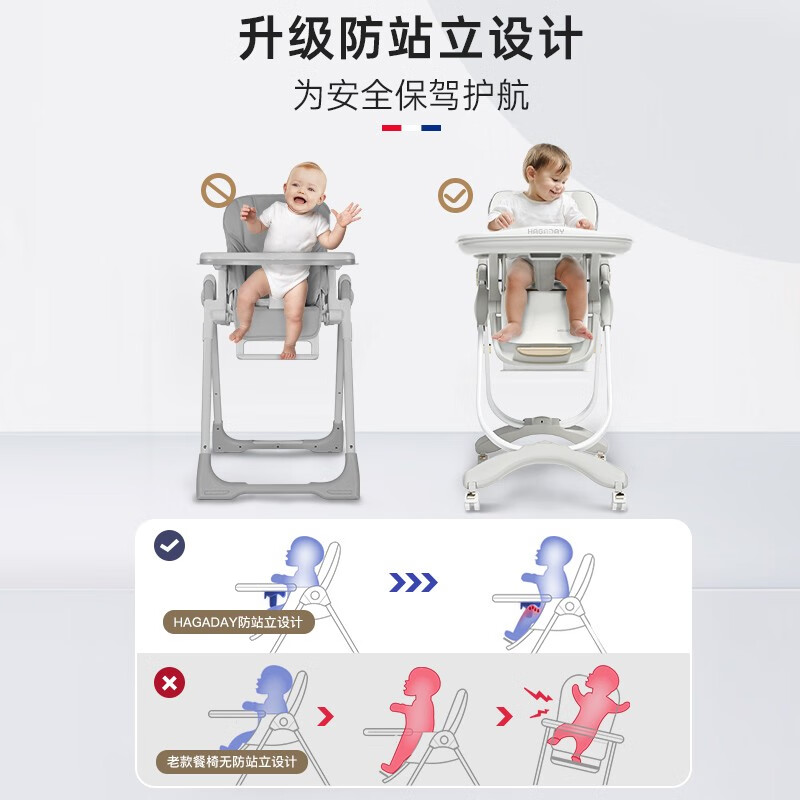 Hakkada Baby Dining Chair Rocking Chair Baby Growth Chair Learning Seat Multifunctional Chair Home Dining Table Foldable Learning Tool Rocking Chair + Free Installation Gulanhuang Pro