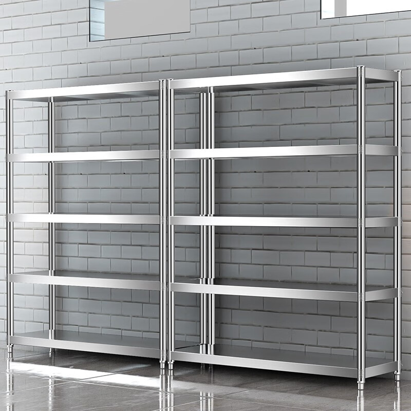 Aviman stainless steel shelf household shelf kitchen storage rack floor-standing multi-layer shelf storage rack five layers 180 high long 60 wide 30