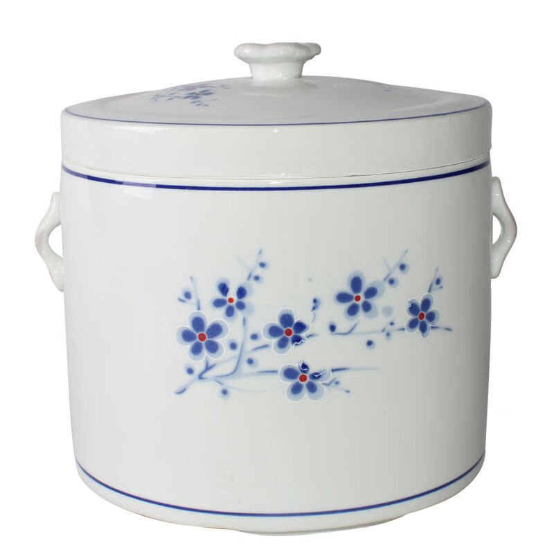 Stew Gongfang Extra Large Ceramic Stew Cup with Double Cover Waterproof Stew Bird's Nest Stew Lemon Paste Pigeon Capacity Soup Cup Stew Pot Liner Lanmei 3500ML (It's very big, don't take pictures randomly if you don't know the size)