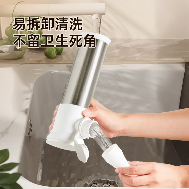 Double gun stainless steel sausage filling machine home-made starch sausage machine manual filling meat sausage sausage meatball artifact large size