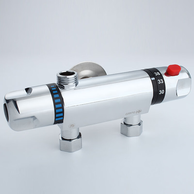 Solar thermostatic mixing valve, exposed and concealed electric water heater, shower head, hot and cold faucet, temperature control valve, automatic temperature adjustment, exposed alloy body, no water required